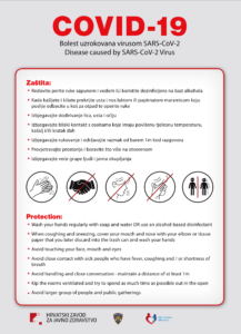 Plakat za javne prostore covid