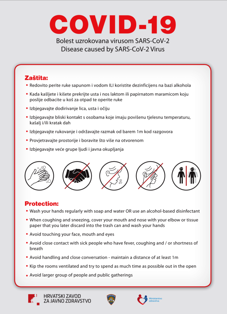 Plakat za javne prostore covid
